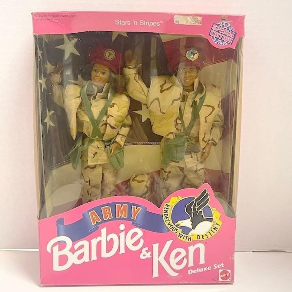 1992 AA Army Barbie & Ken Stars & Stripes Deluxe Set 101st Airborne 5627